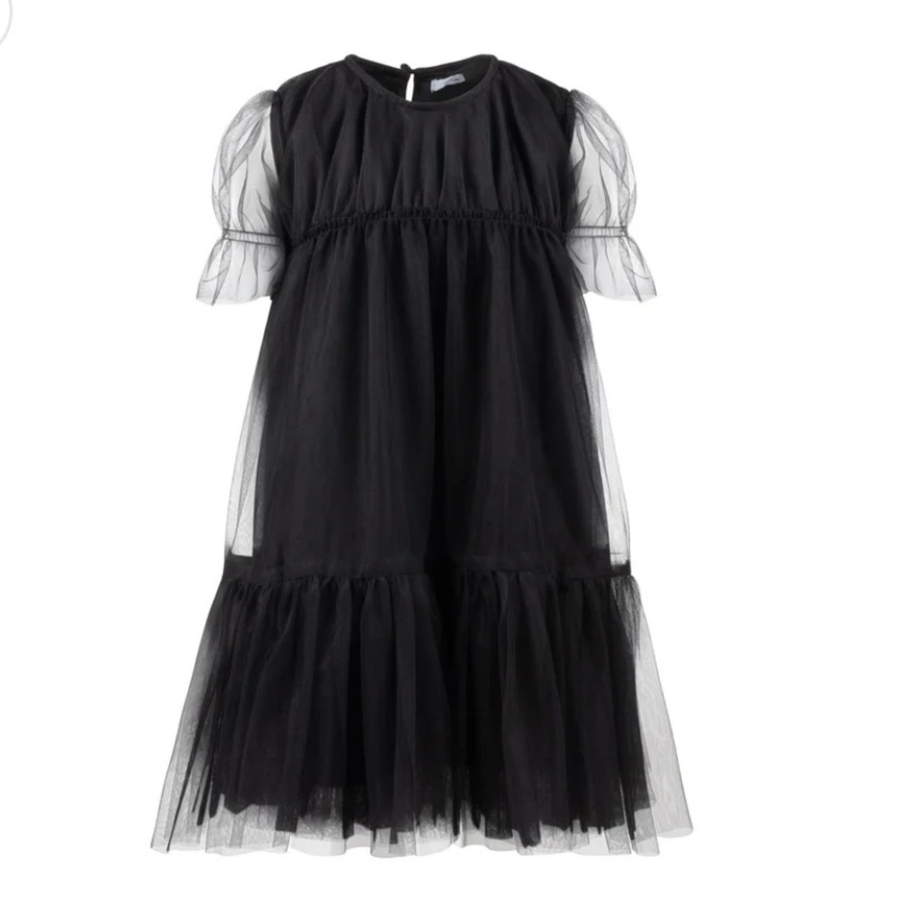 Reimagined Black Tulle Party Dress
